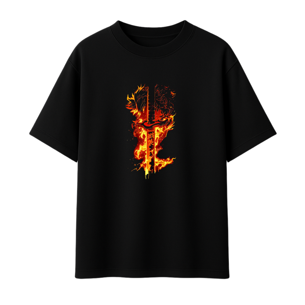 Demon Slayer - Rengoku || Oversized T-Shirt 240 GSM