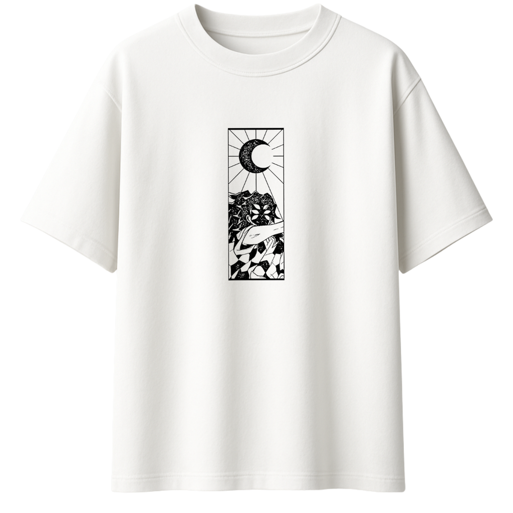Demon Slayer Kokushibo - The MoonBlade || Oversized T-shirt 240 GSM