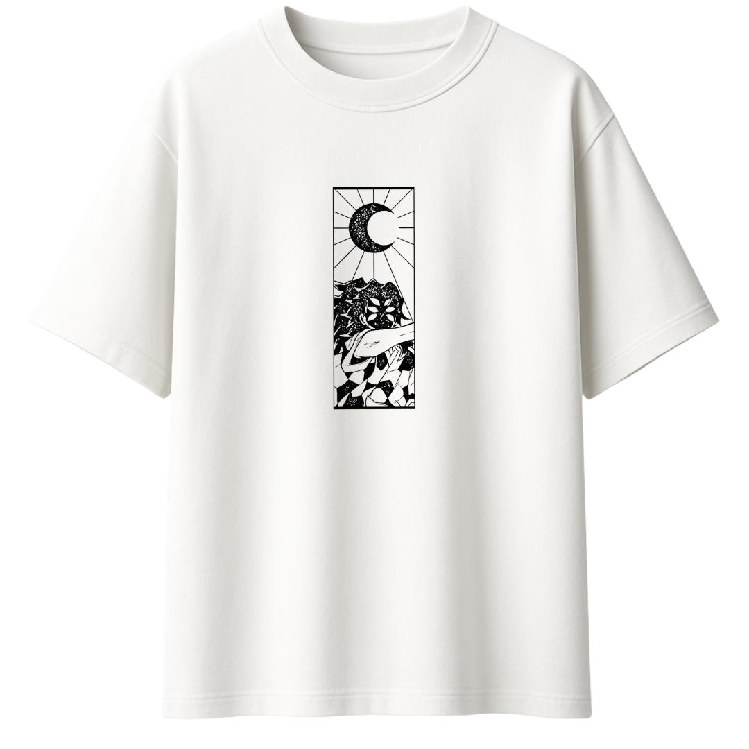 Demon Slayer Kokushibo - The MoonBlade || Oversized T-shirt 240 GSM