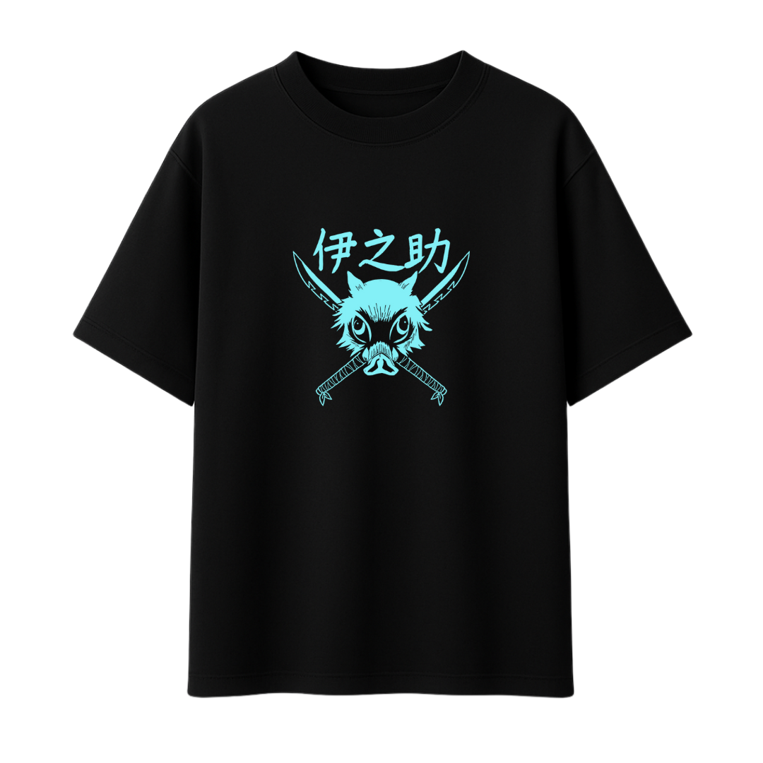 Demon Slayer Inosuke Wild Beast || Oversized T-shirt 240 GSM