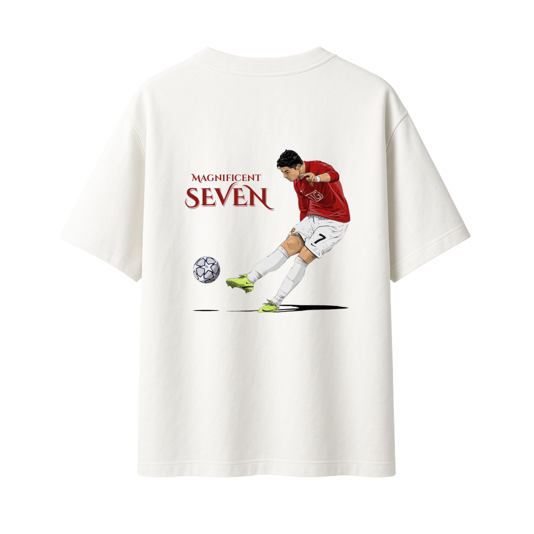 Cristiano Ronaldo The Magnificent Seven || Football Oversized T-shirt 240 GSM