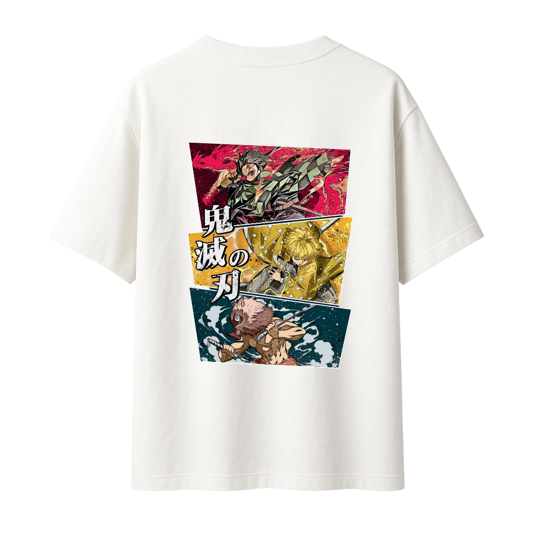 Demon Slayer - Trio || Oversized T-shirt - 240 GSM