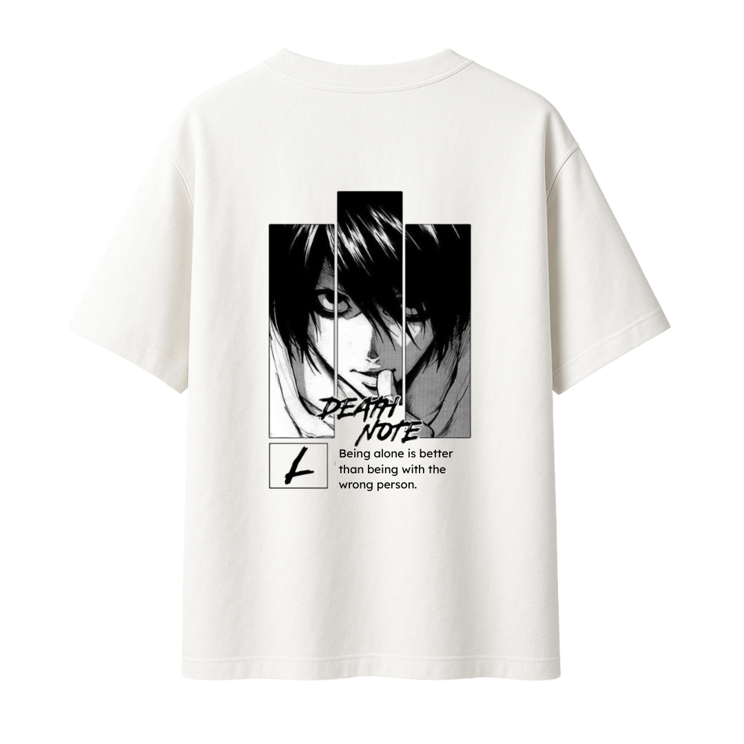 Death Note - L Lawliet || Oversized - 240 GSM