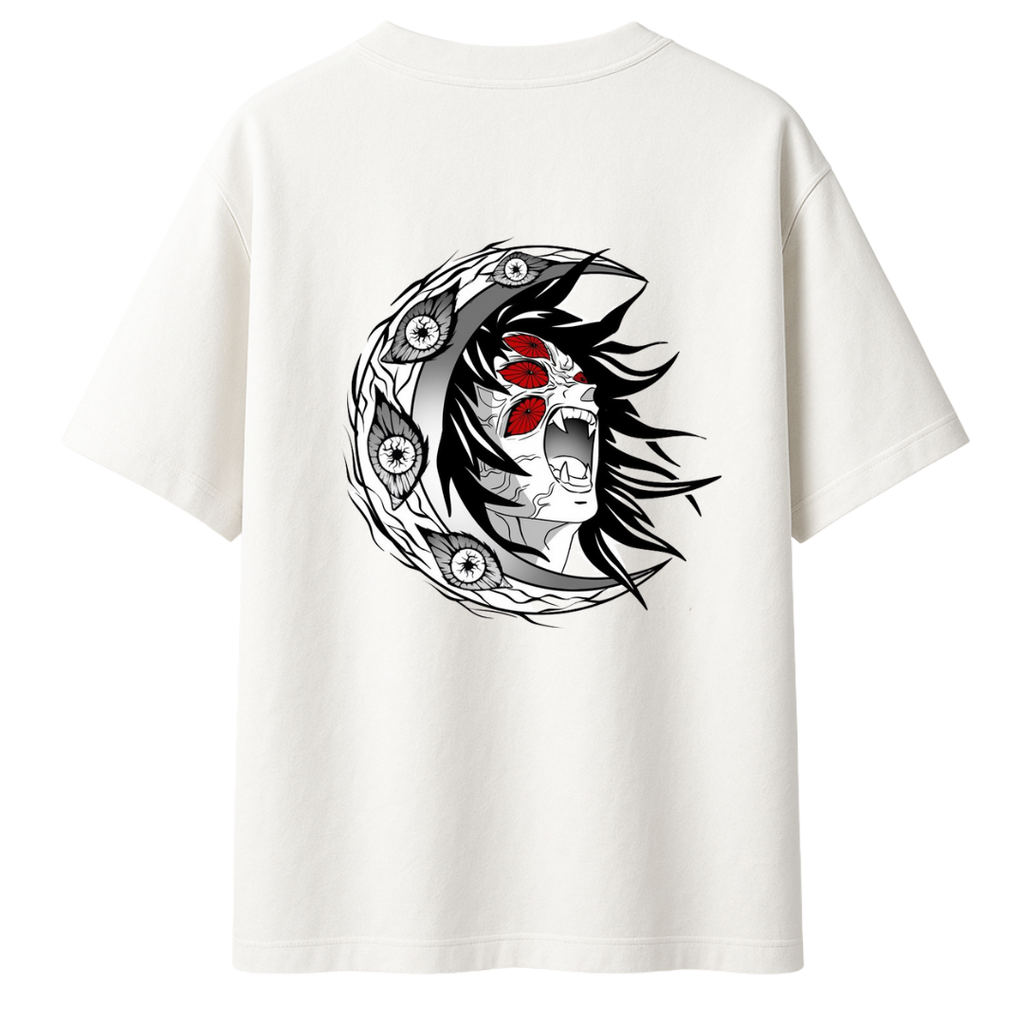 Demon Slayer Kokushibo - The MoonBlade || Oversized T-shirt 240 GSM
