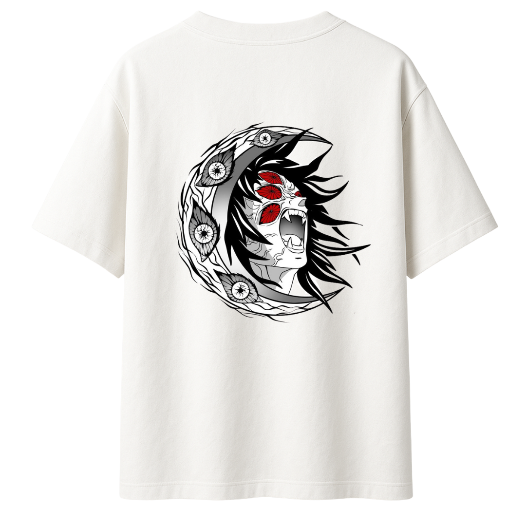 Demon Slayer Kokushibo - The MoonBlade || Oversized T-shirt 240 GSM