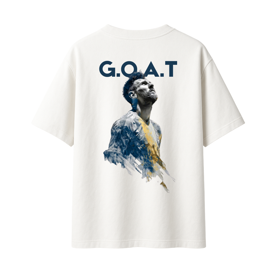 Lionel Messi The GOAT Edition || Football Oversized T-Shirt 240 GSM