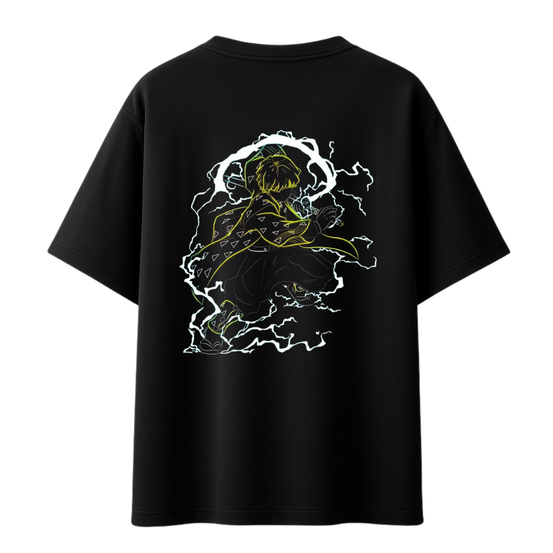 Demon Slayeer - Zenitsu Godspeed 2.0 || Oversized T-Shirt 240 GSM