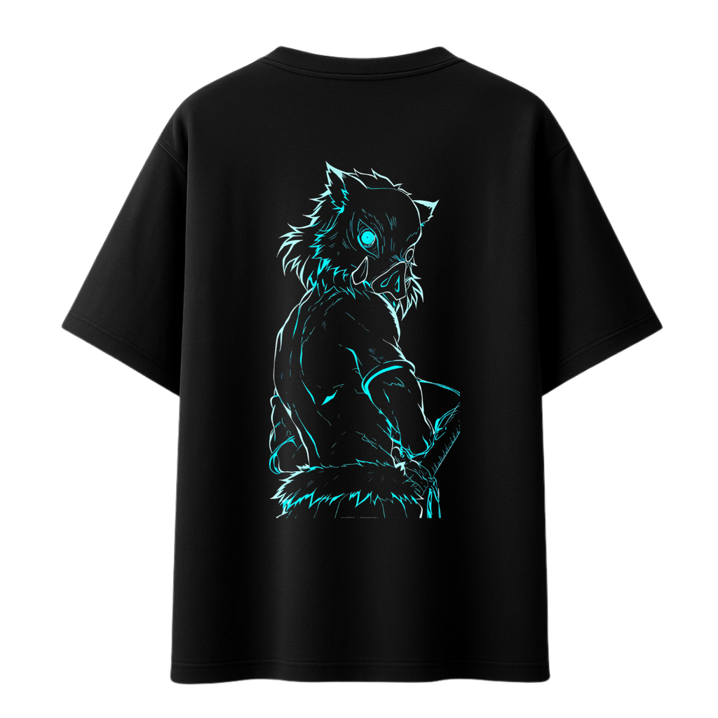 Demon Slayer Inosuke Wild Beast || Oversized T-shirt 240 GSM