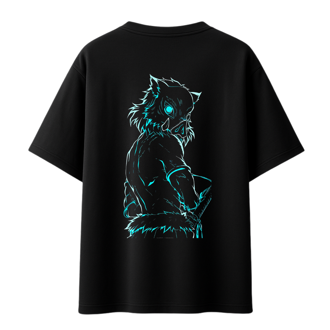 Demon Slayer Inosuke Wild Beast || Oversized T-shirt 240 GSM