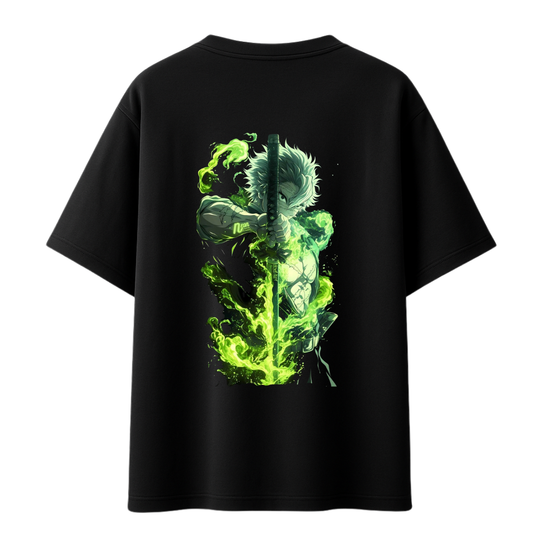 Demon Slayer - Sanemi The Wind Hashira || Oversized T-Shirt 240 GSM