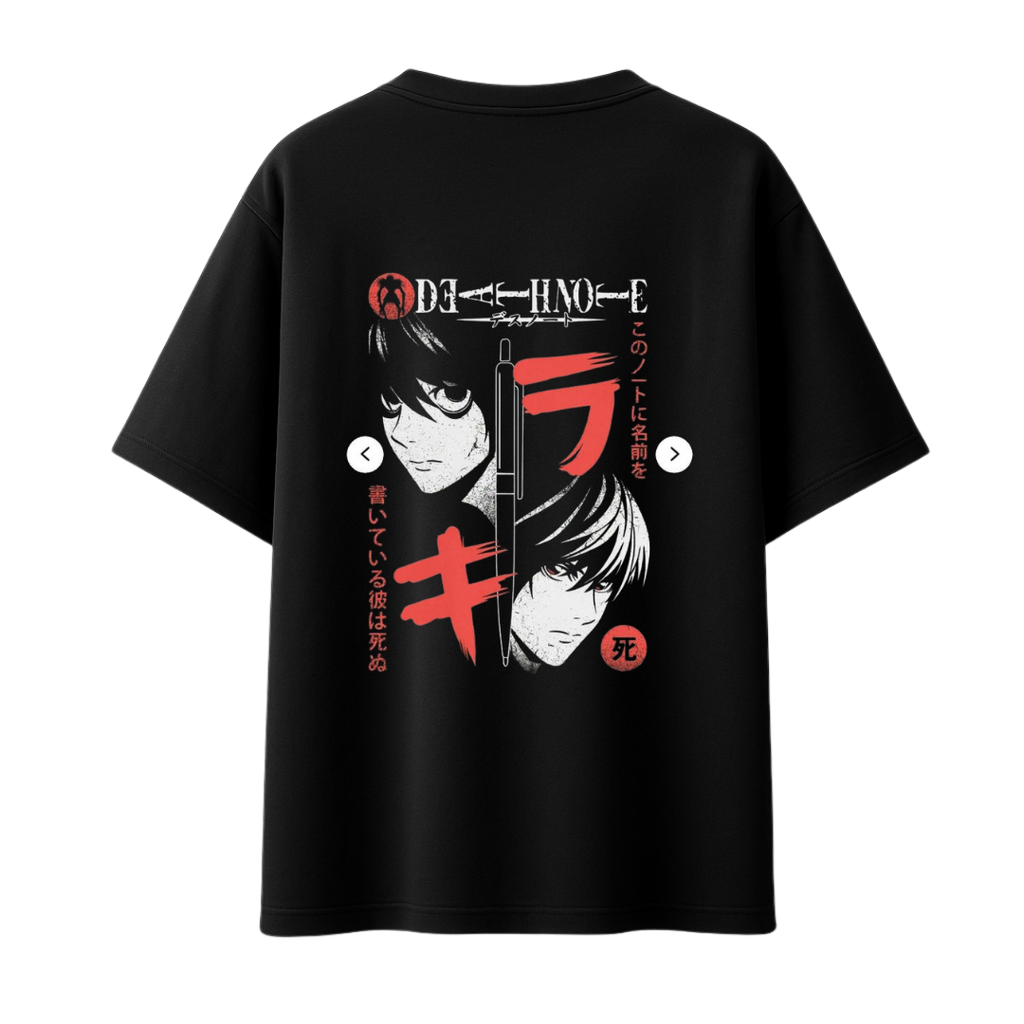 Death Note - L & Light || Oversized - 240 GSM