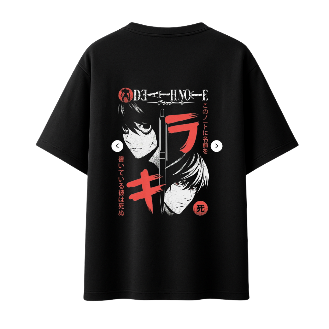 Death Note - L & Light || Oversized - 240 GSM