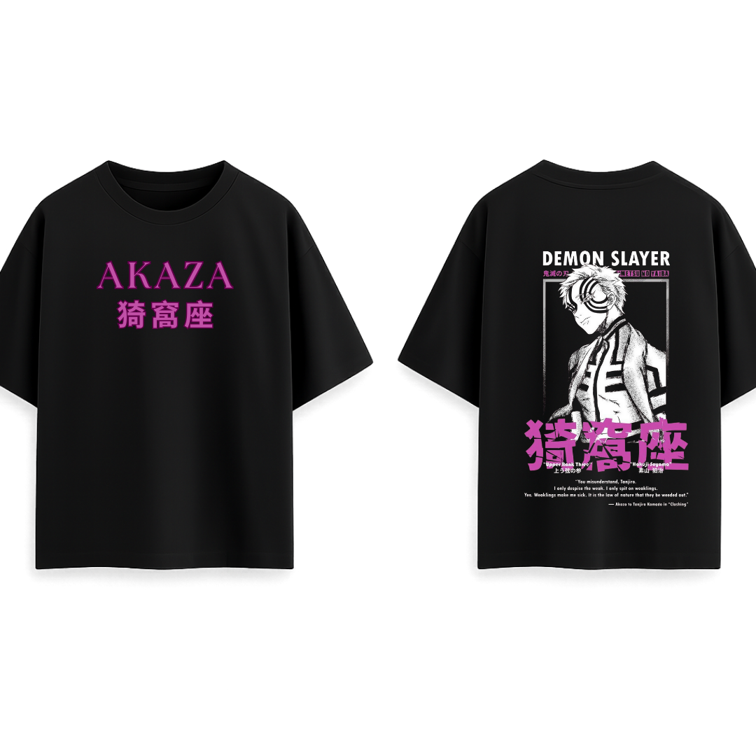 Akaza - Demon Slayer || Oversized - 240 GSM