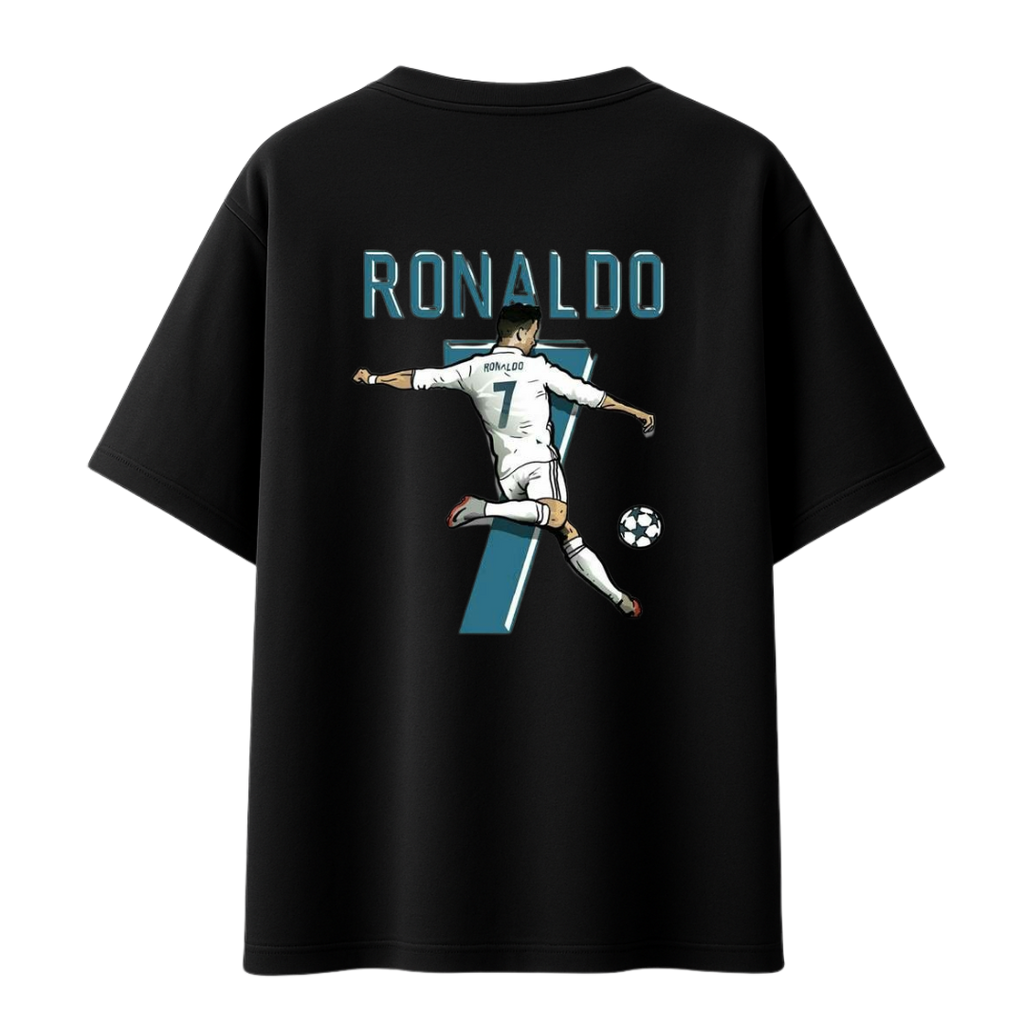 Cristiano Ronaldo The GOAT Edition || Football Oversized T-shirt 240 GSM