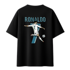 Cristiano Ronaldo The GOAT Edition || Football Oversized T-shirt 240 GSM