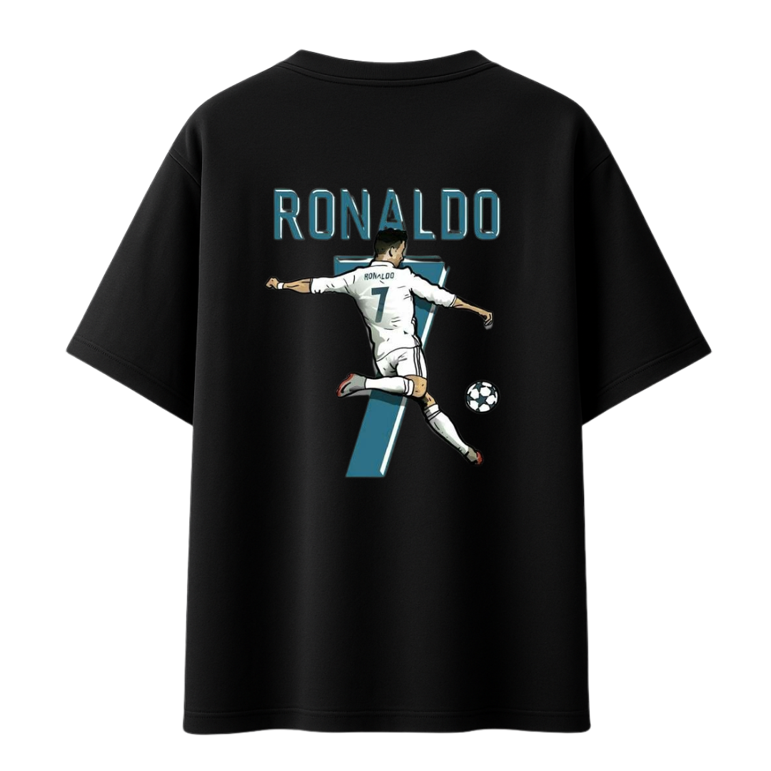 Cristiano Ronaldo The GOAT Edition || Football Oversized T-shirt 240 GSM