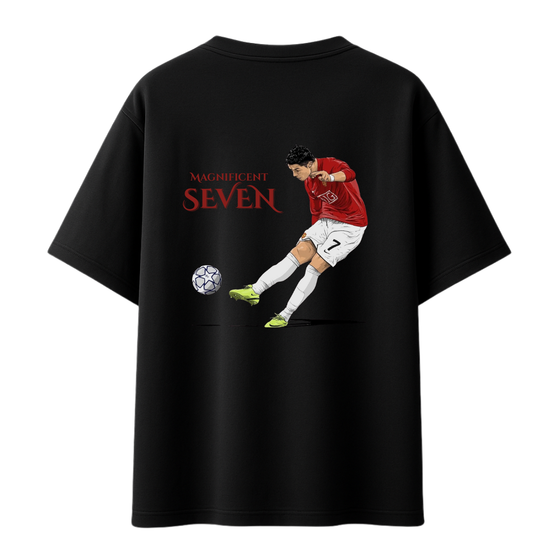 Cristiano Ronaldo The Magnificent Seven || Football Oversized T-shirt 240 GSM