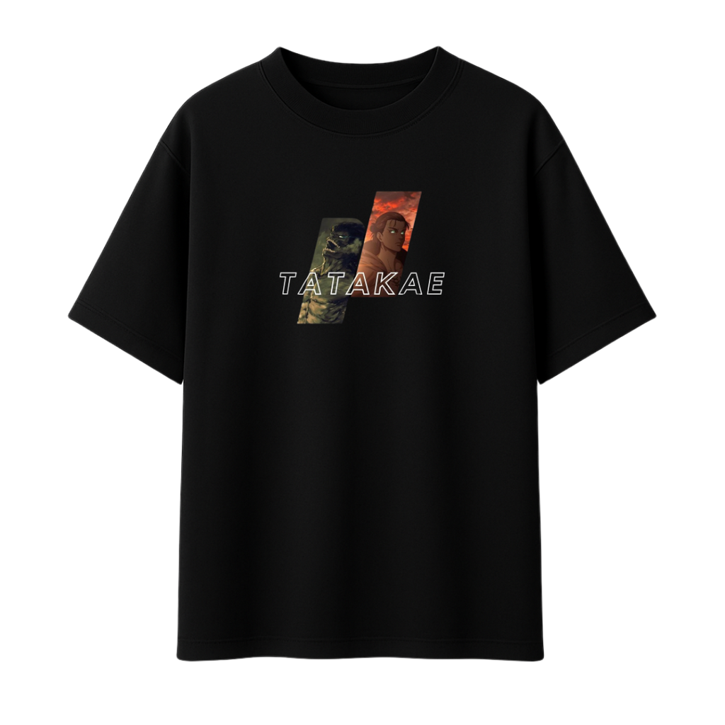 Eren Yeager - Tatakae || Oversized - 240 GSM || Attack on Titan
