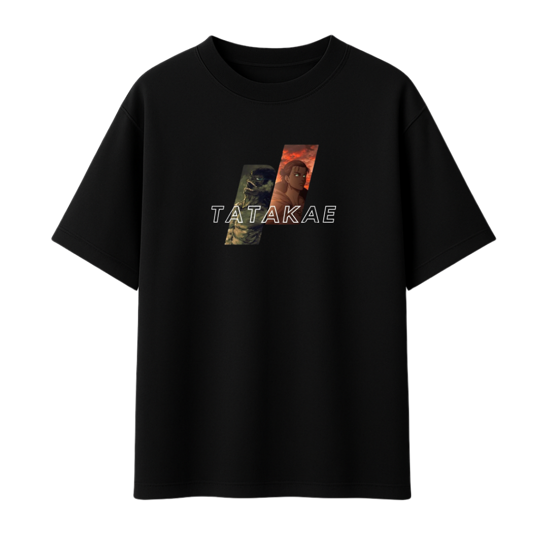 Eren Yeager - Tatakae || Oversized - 240 GSM || Attack on Titan