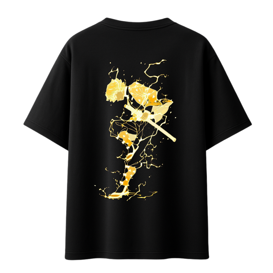 Demon Slayer Zenitsu - Godspeed || Oversized T-shirt 240 GSM