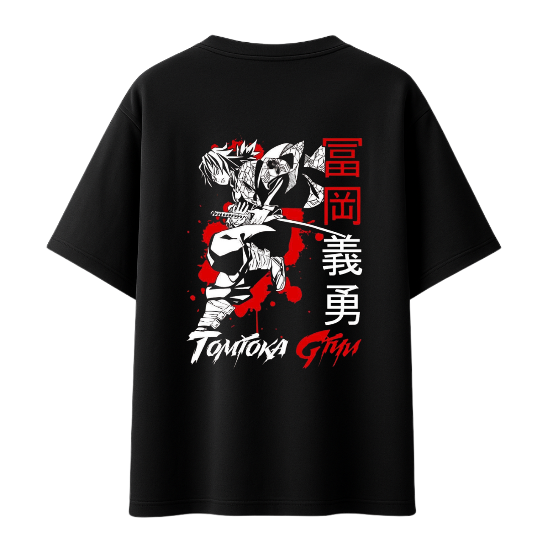 Demon Slayer - Tomioka Giyu Water Hashira || Oversized T-shirt 240 GSM