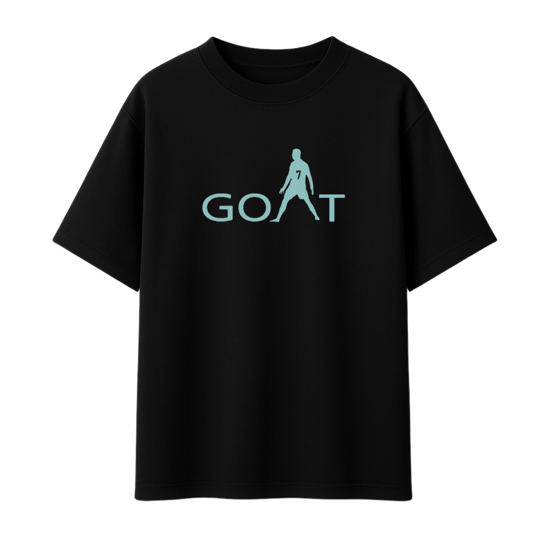 Cristiano Ronaldo The GOAT Edition || Football Oversized T-shirt 240 GSM