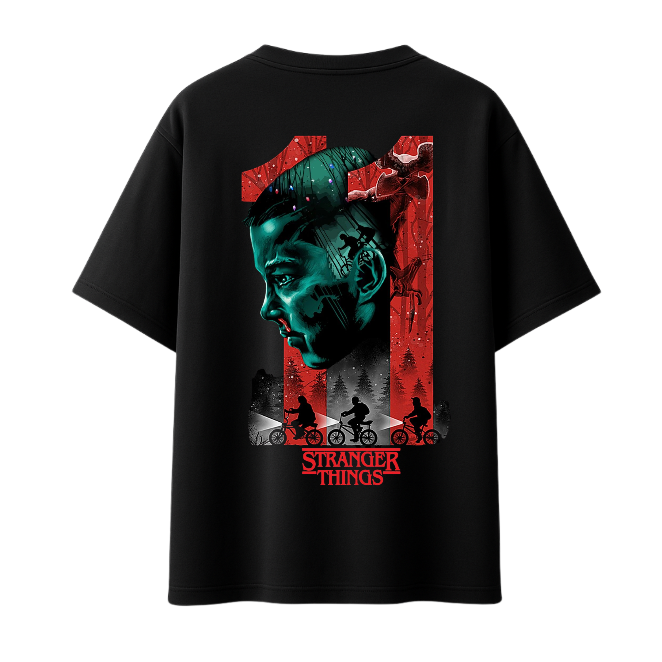 Two Sides of Coin || Stranger Things Oversized T-Shirt 240 GSM