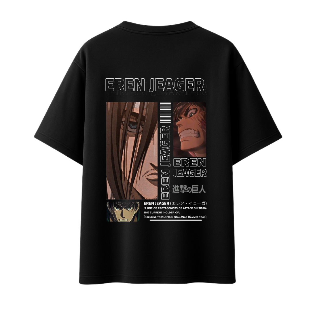 Eren Yeager - Tatakae || Oversized - 240 GSM || Attack on Titan