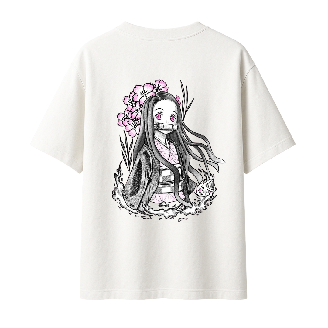 Demon Slayer - Nezuko Chan || Oversized T-shirt - 240 GSM