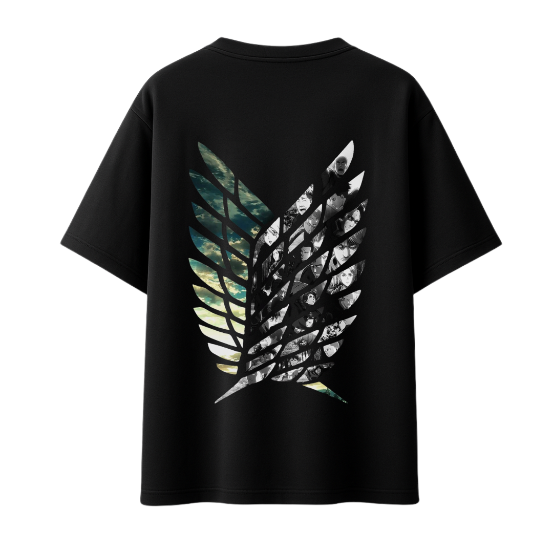 AOT - Glory to Humanity || Oversized - 240 GSM || Attack on Titan