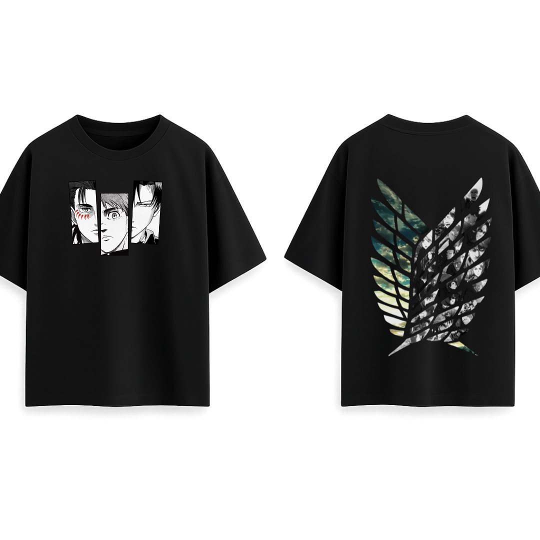 AOT - Glory to Humanity || Oversized - 240 GSM || Attack on Titan