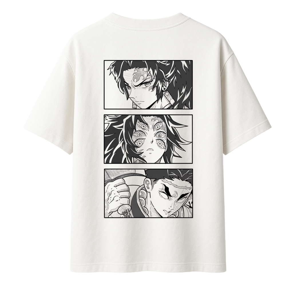 Sun Moon Stone – Yoriichi, Kokushibo & Gyomei Oversized T-Shirt | Demon Slayer | 240 GSM Premium Anime Tee