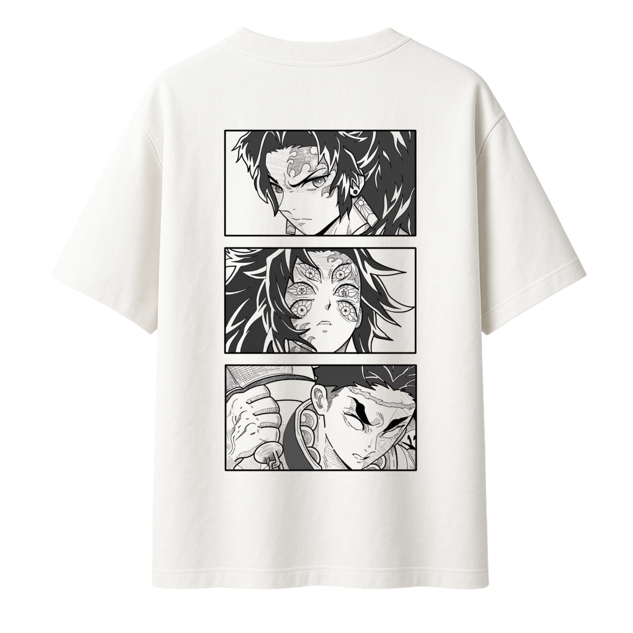 Sun Moon Stone – Yoriichi, Kokushibo & Gyomei Oversized T-Shirt | Demon Slayer | 240 GSM Premium Anime Tee